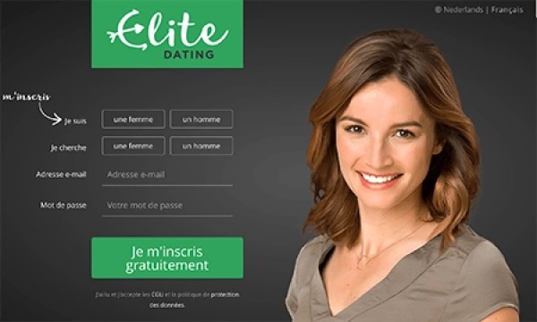 Page d'accueil de Elite Dating, le meilleur site de rencontre belge